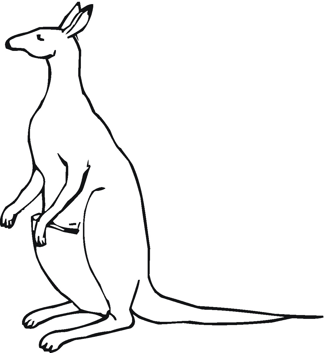 kangaroo footprint coloring pages - photo #31