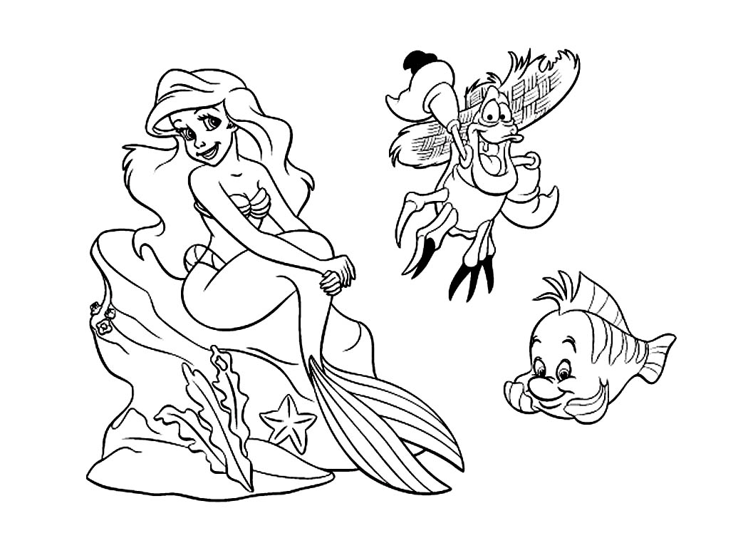 a little mermaid coloring pages - photo #32
