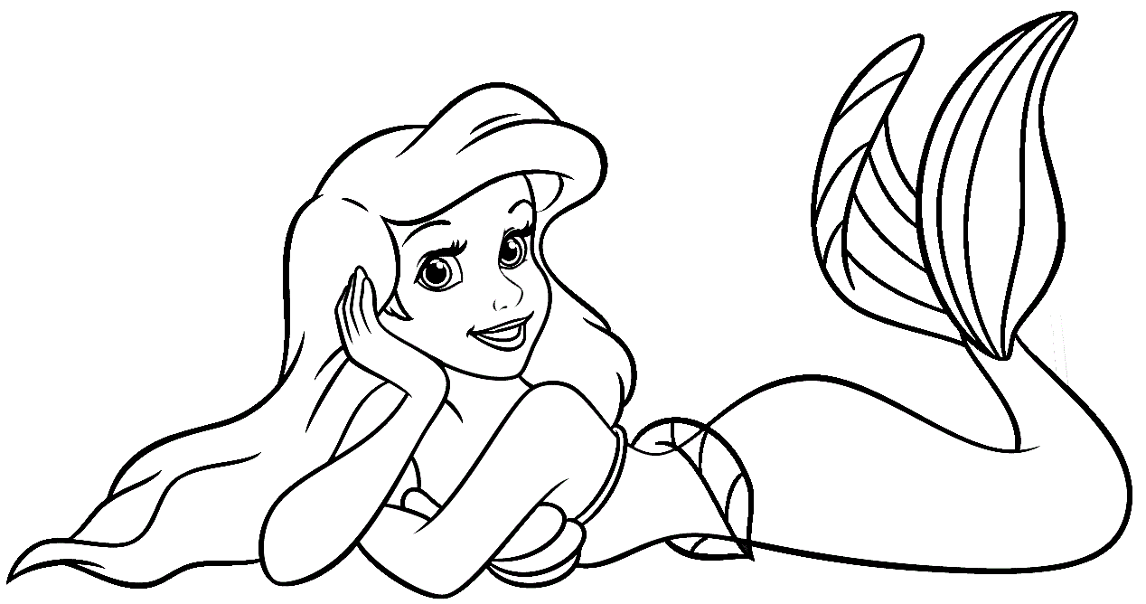 a little mermaid coloring pages - photo #7
