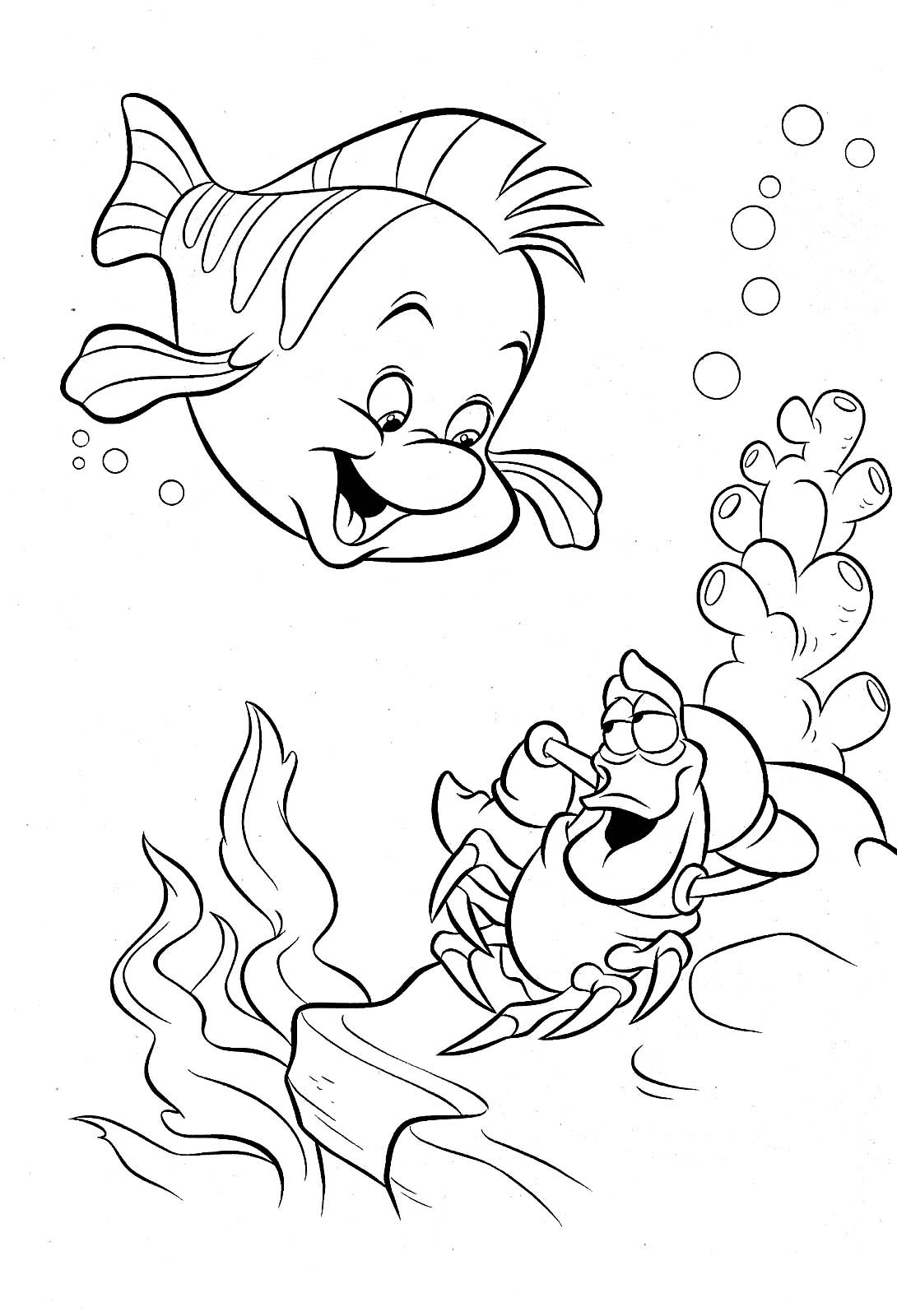 a little mermaid coloring pages - photo #42
