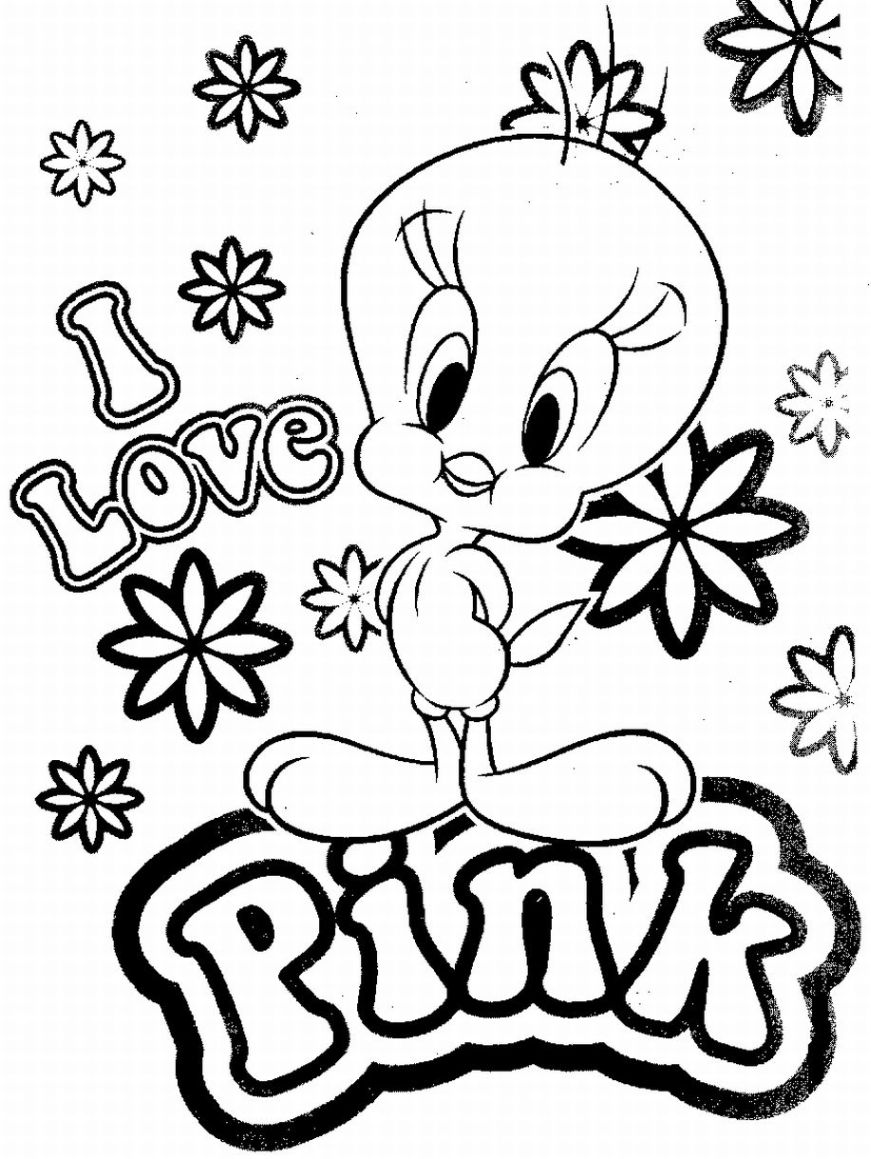 Looney Tunes Tweety Bird Coloring Pages