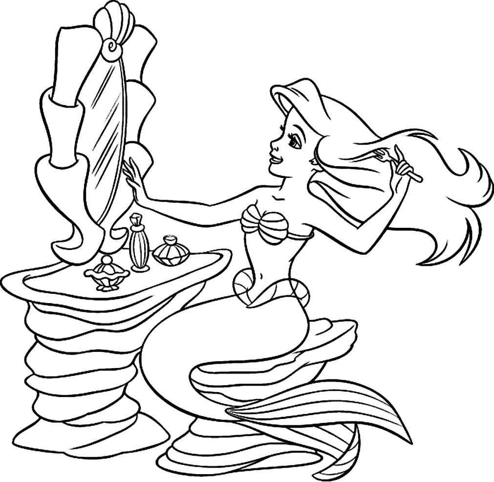 Printable Coloring Page Mermaids Tail Coloring Pages