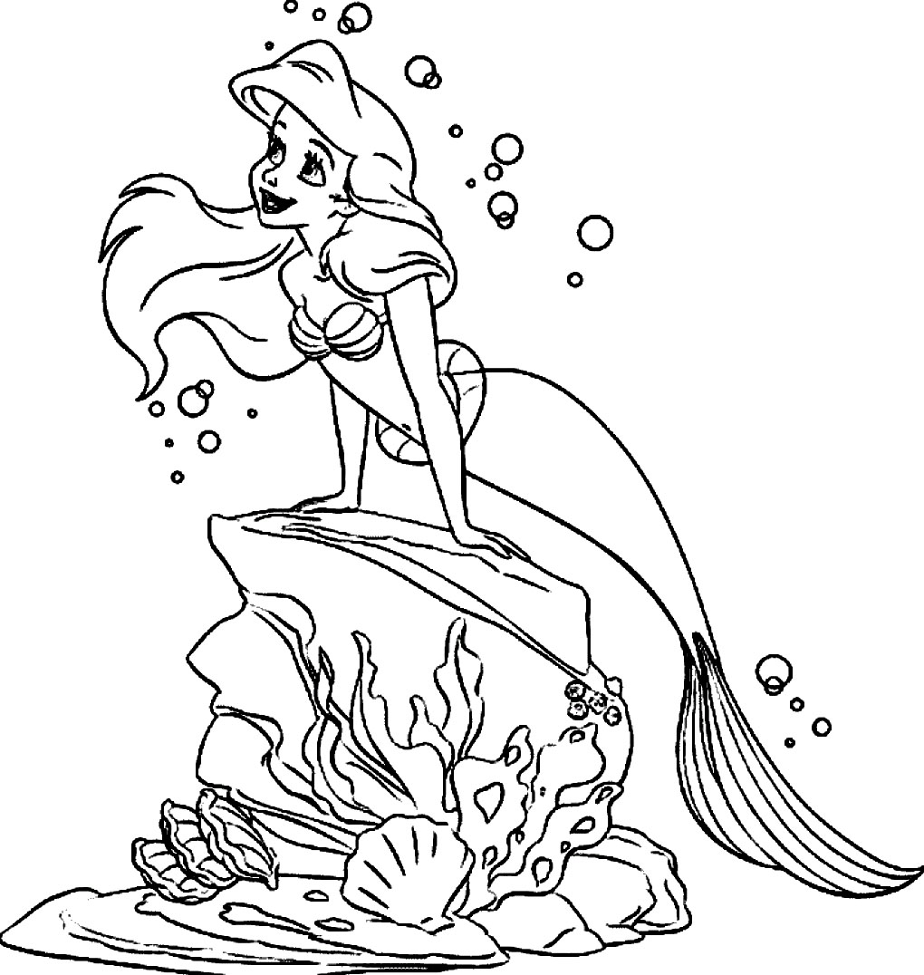 Printable Little Mermaid Coloring Pages Coloring Me | Coloring Pages