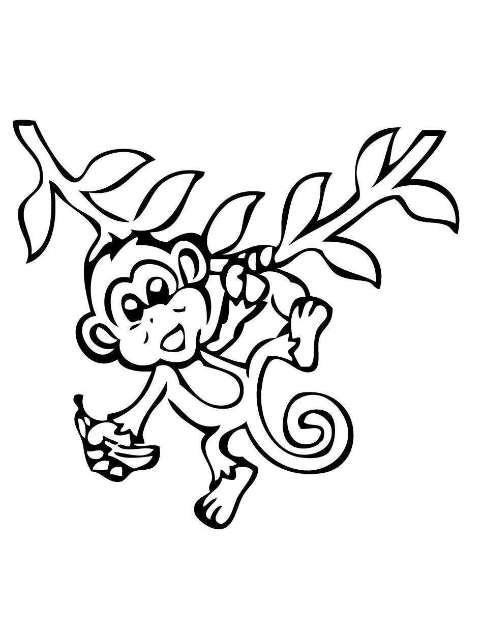 Printable Monkey Coloring Pages – ColoringMe.com