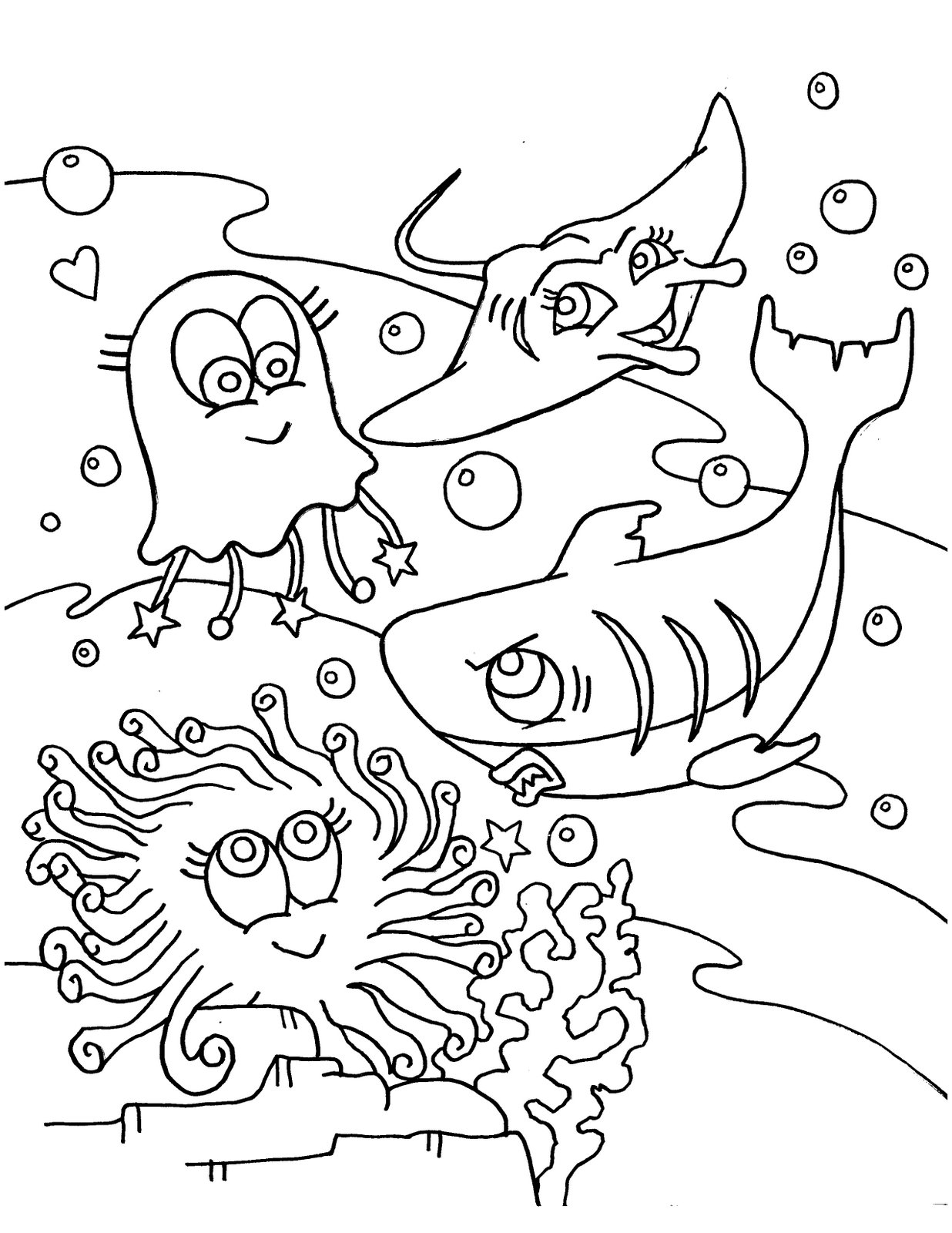 ocean animal coloring pages free - photo #15