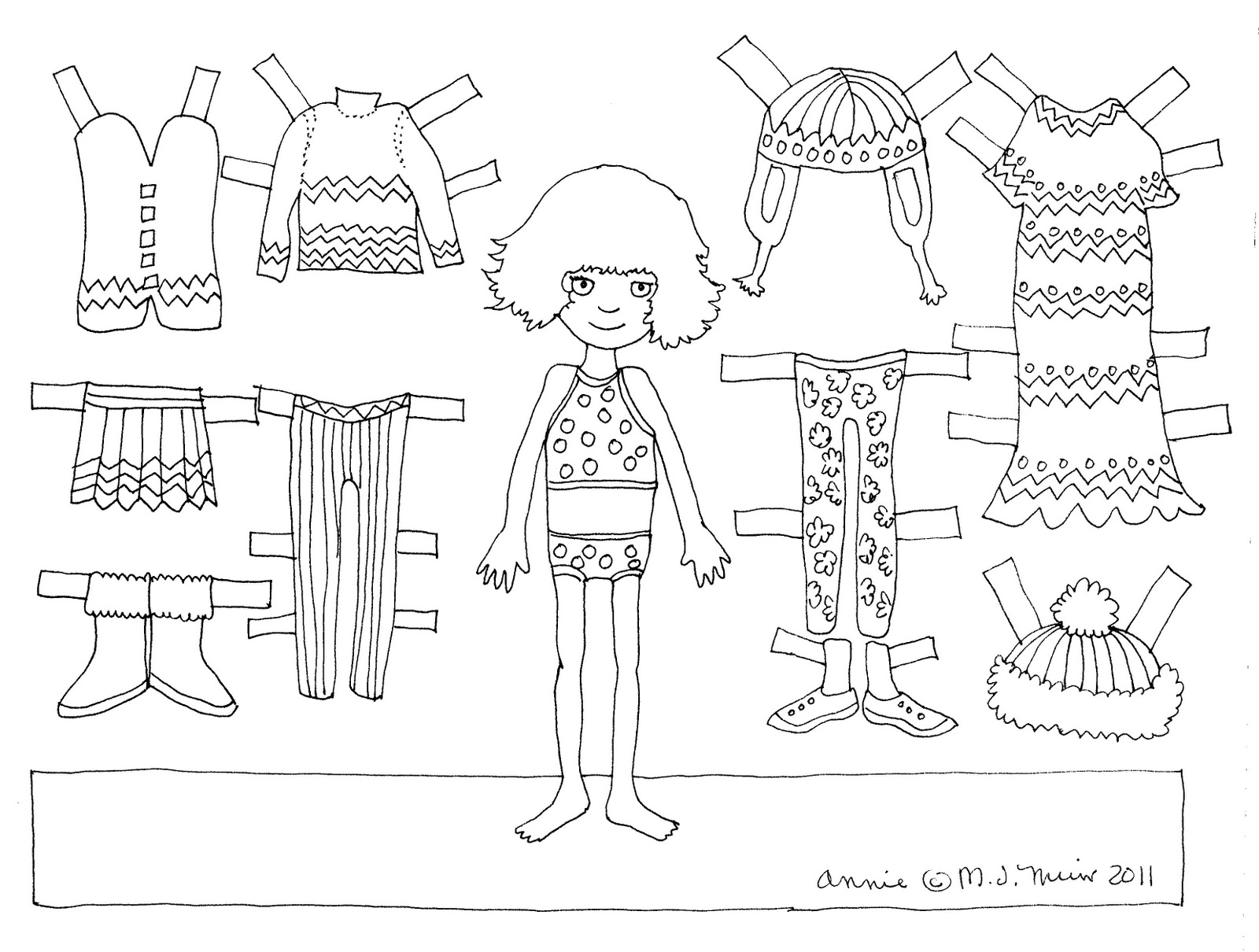 paper dolls printable coloring pages - photo #11