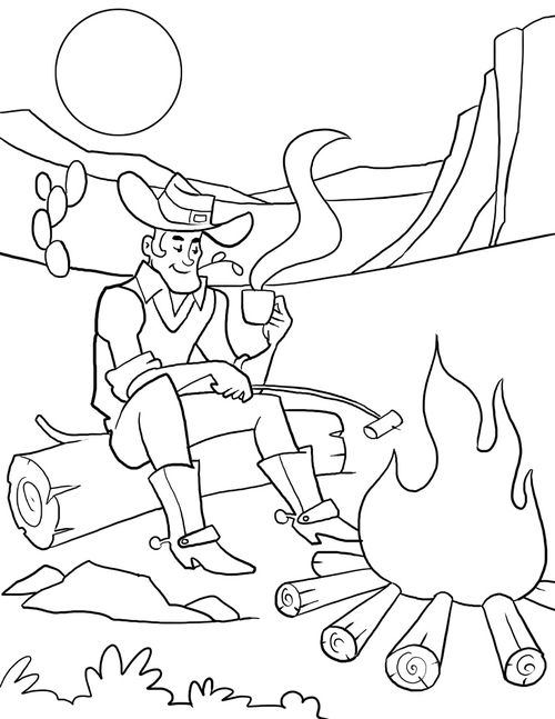 c is for cowboy coloring pages - photo #23