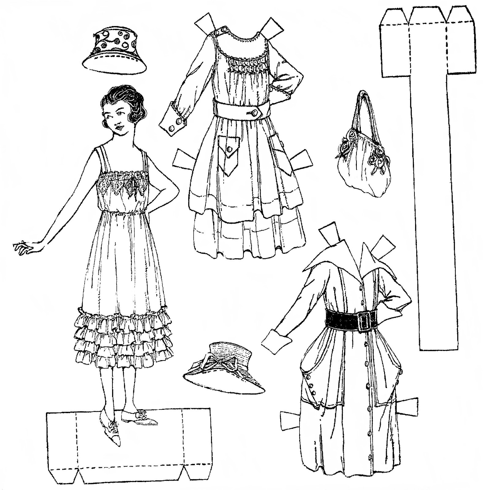 paper dolls printable coloring pages - photo #27