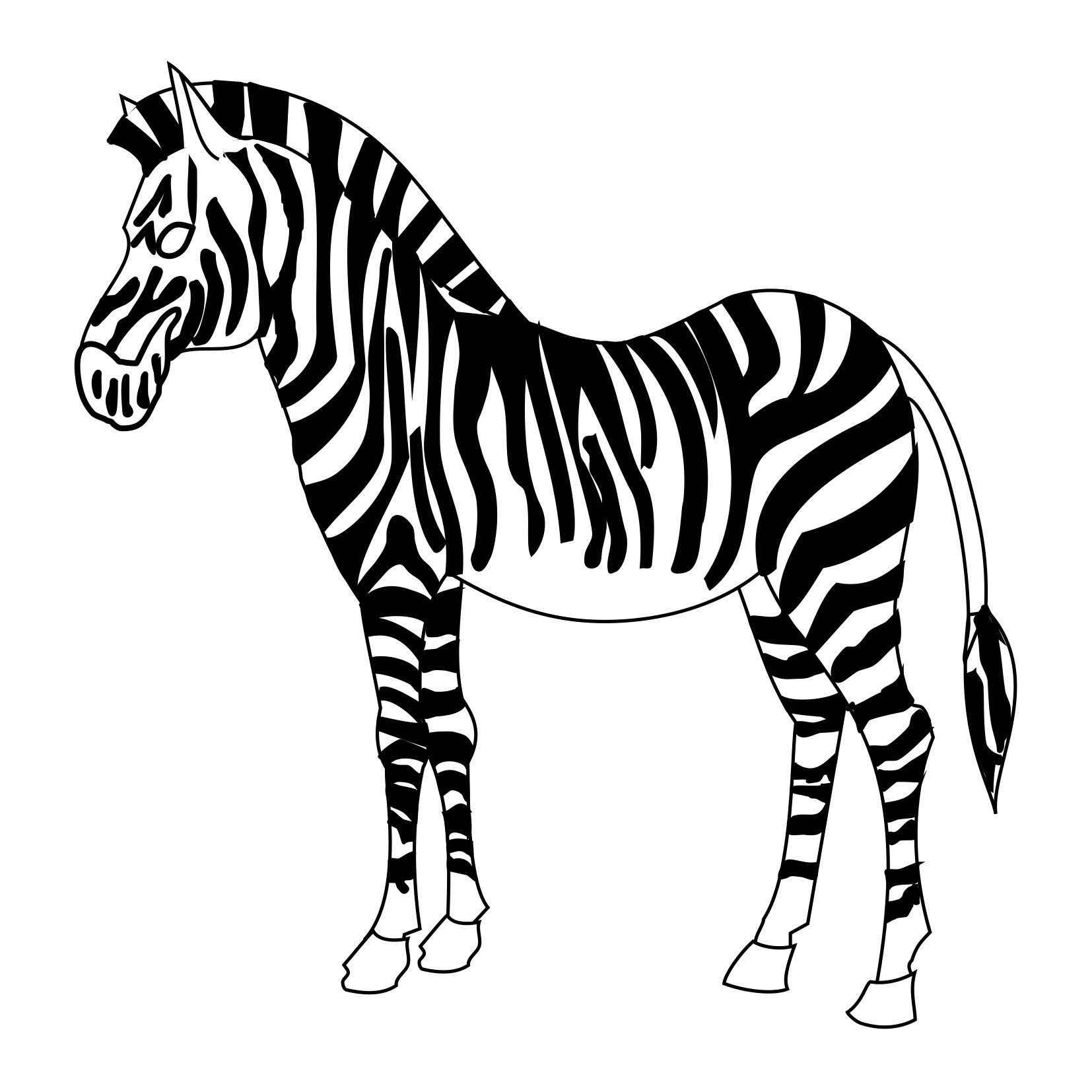 zebras coloring pages - photo #47