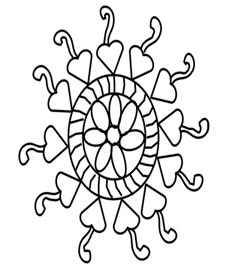 rangoli designs for coloring pages - photo #25