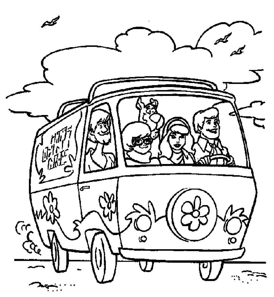 scooby doo halloween coloring pages - photo #27