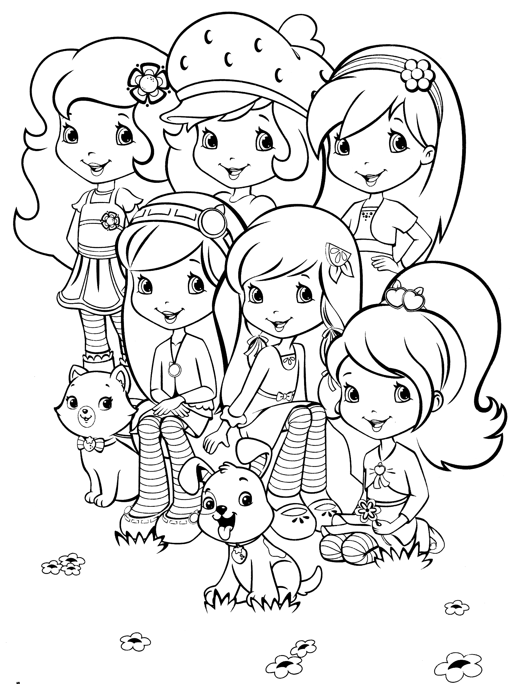 strawberry shortcake friends coloring pages - photo #1