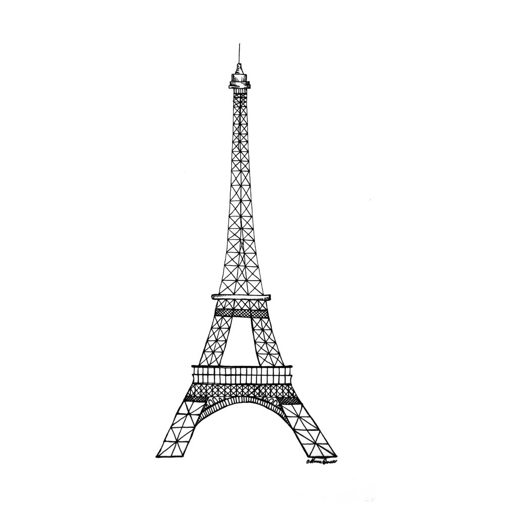 Printable Eiffel Tower Coloring Pages ColoringMecom