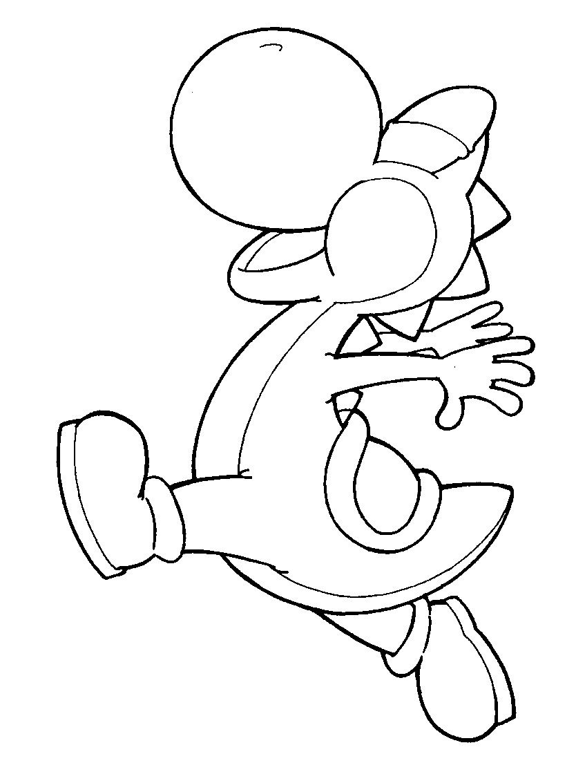 yoshi and mario coloring pages - photo #36