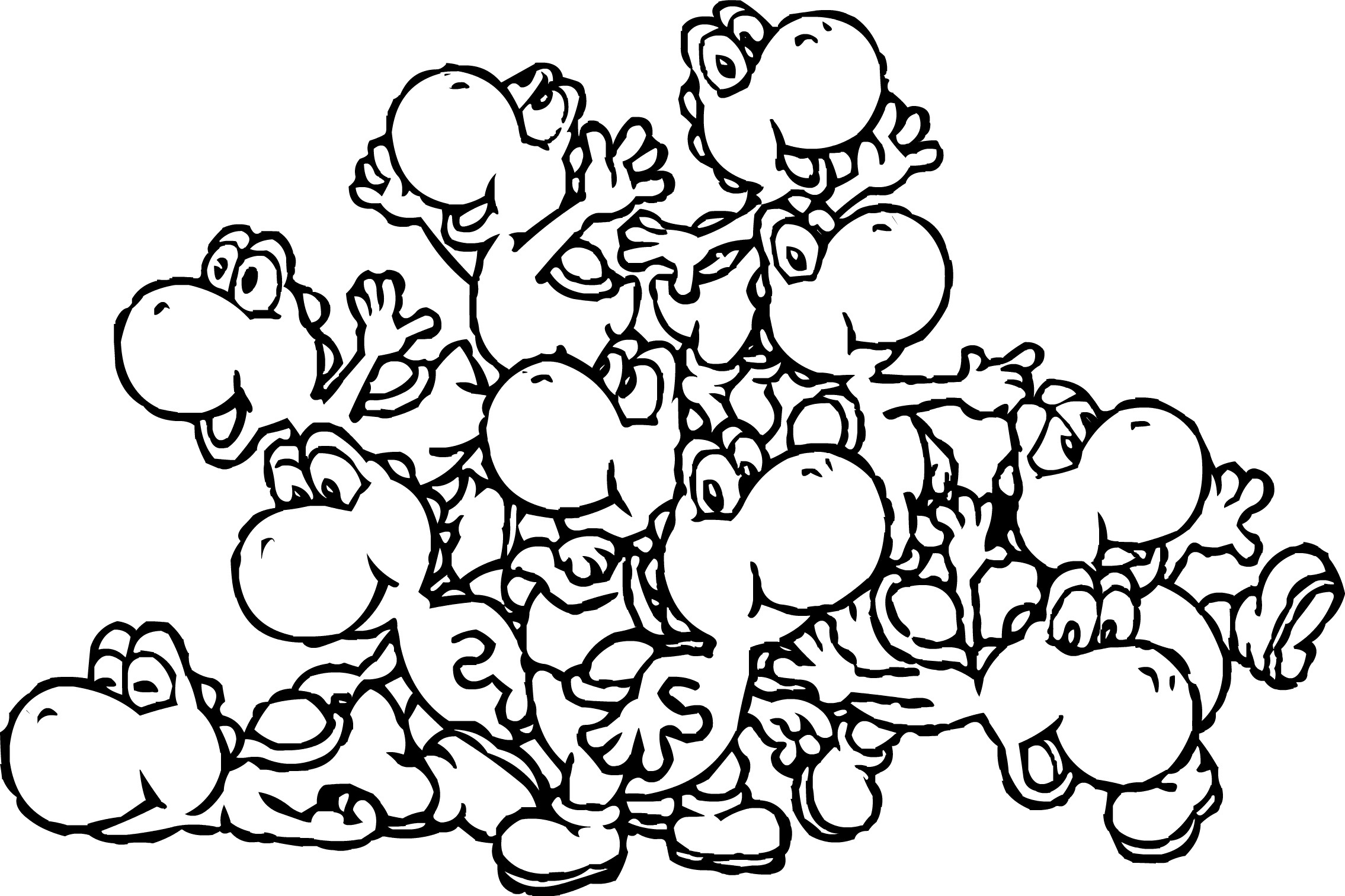 yoshi mario coloring pages - photo #21