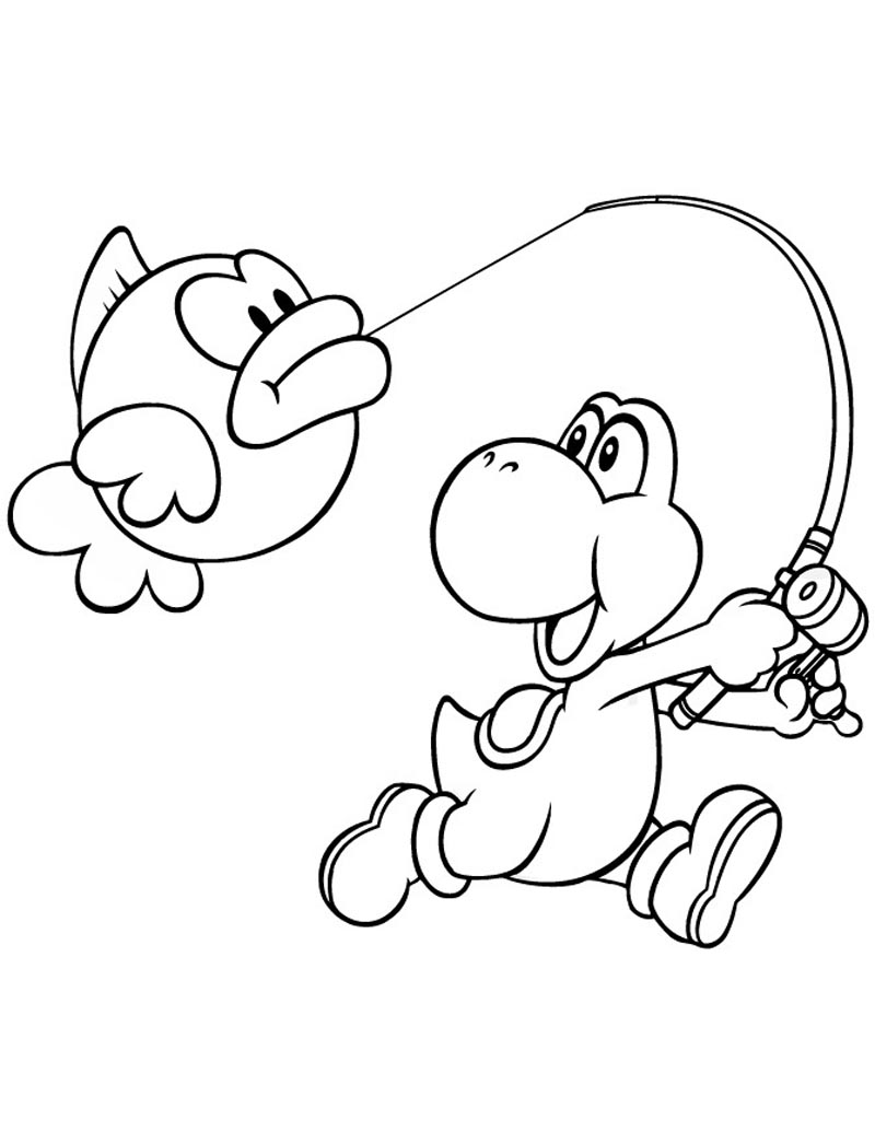 yoshi coloring book pages - photo #17