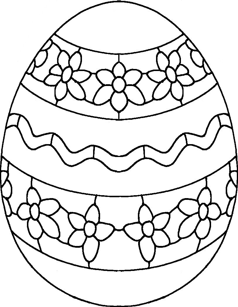 Printable Easter Eggs Coloring Pages