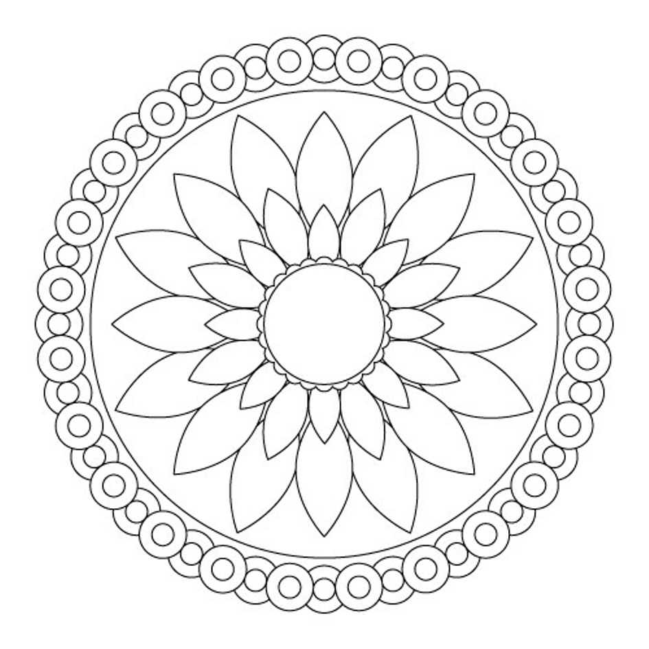 mandala flower coloring pages - photo #14