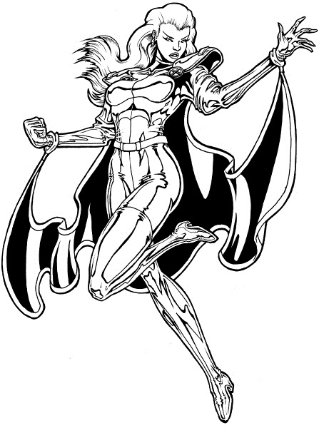 x men coloring pages of storms - photo #3