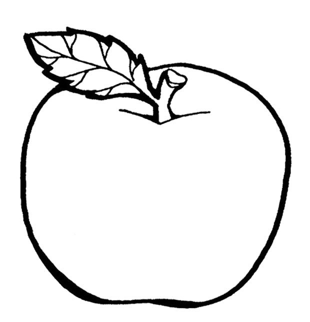 a for apple coloring pages - photo #33