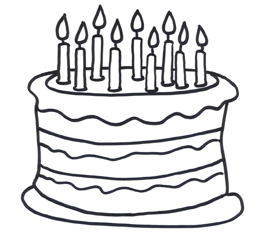 cake clip art coloring pages - photo #10