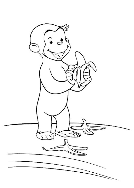 face of curious george coloring pages - photo #45