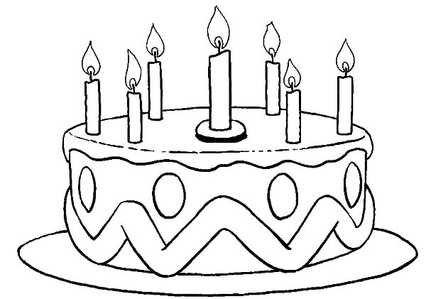 birthday cake pictures coloring pages - photo #40