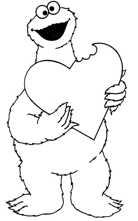 baby cookie monster coloring pages - photo #10