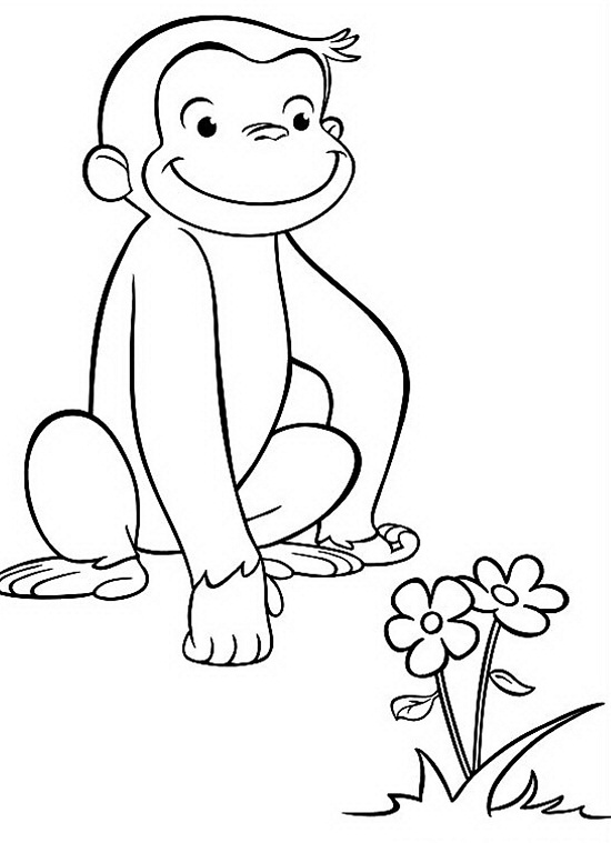 face of curious george coloring pages - photo #12