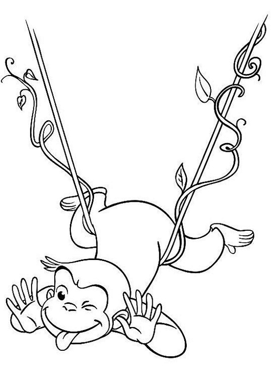 face of curious george coloring pages - photo #19