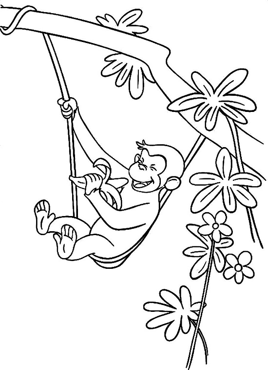 face of curious george coloring pages - photo #46