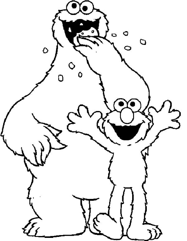 baby cookie monster coloring pages - photo #20
