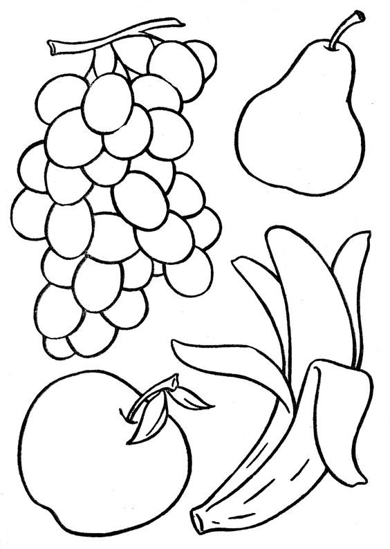 simple fruit coloring pages - photo #27