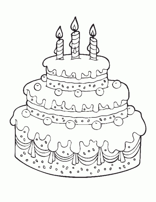 birthday cake pictures coloring pages - photo #31