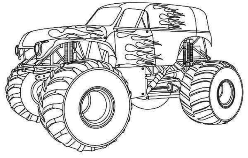 race monster truck coloring pages - photo #6