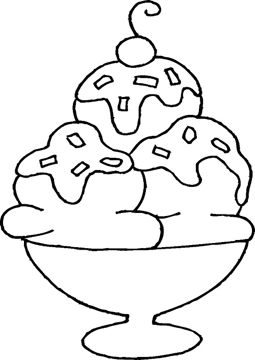 icecream sundae coloring pages - photo #4