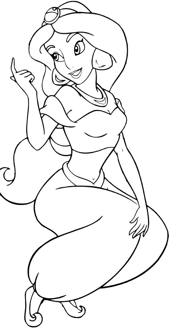 jasmine coloring book pages - photo #15