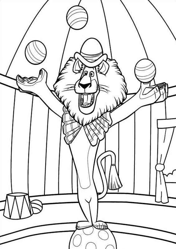 madagascar 2 coloring pages free - photo #42