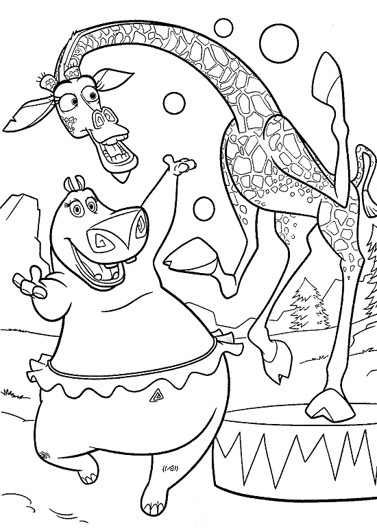 madagascar 2 coloring pages free - photo #35