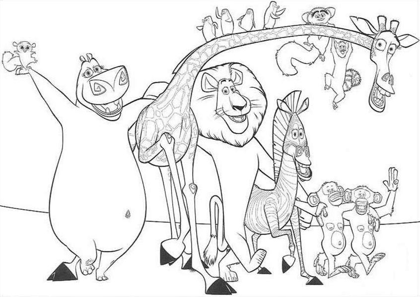 madagascar coloring book pages - photo #32
