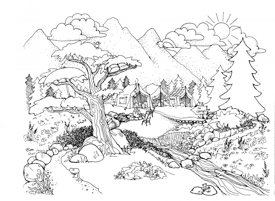 nature coloring pages free printable - photo #23