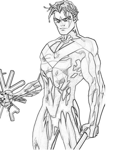 dc comics nightwing coloring pages - photo #13