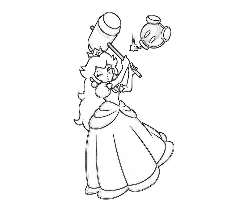 paper mario peach coloring pages - photo #10