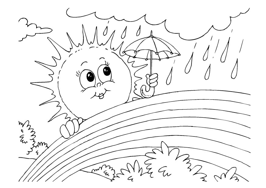 rainbow coloring pages for preschool - photo #34