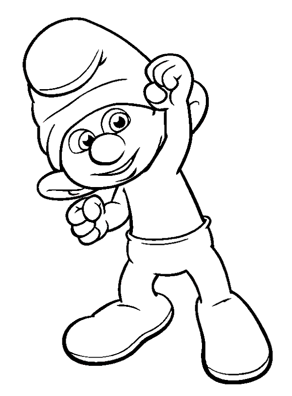smurfs coloring pages free - photo #30