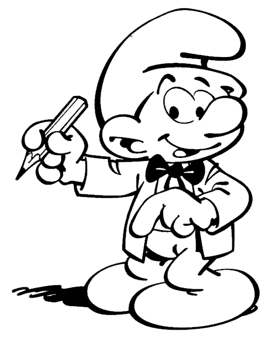 smurfs coloring pages free - photo #39