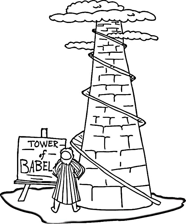 babel tower coloring pages - photo #2