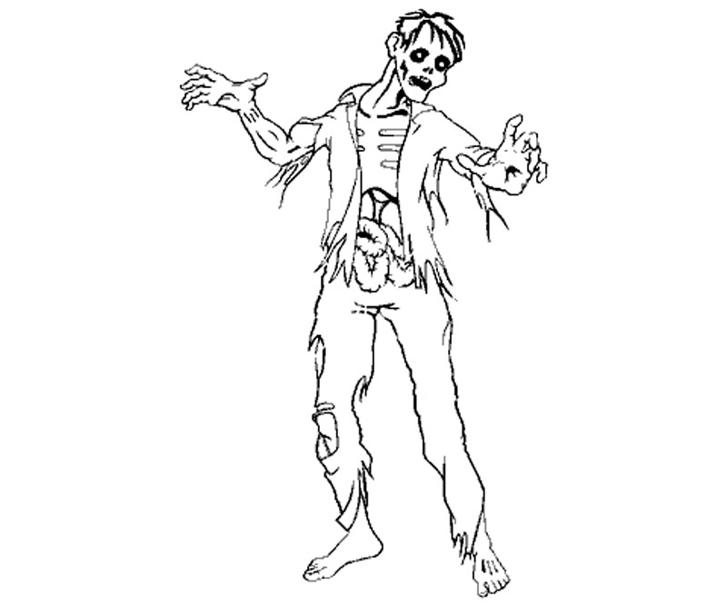 zombie kids coloring pages - photo #14