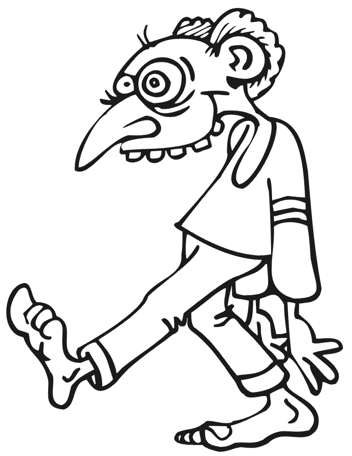 zombie kids coloring pages - photo #10