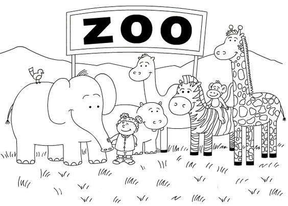 zoo coloring pages kindergarten letters - photo #5